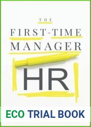 The First-Time Manager: HR