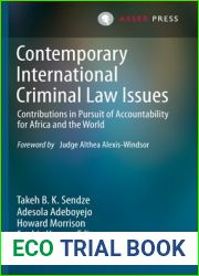 Contemporary International Criminal Law Issues: Contributions in Pursuit of Accountability for Africa and the World
