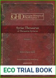 Syriac Thesaurus: Thesaurus Syriacus (Gorgias Historical Dictionaries) (Syriac Edition)