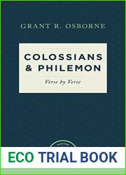 Colossians and Philemon Verse by Verse (Osborne New Testament Commentaries)