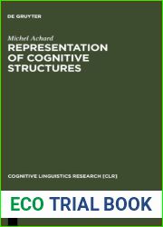 Representation of Cognitive Structures by Michel Achard (June 25,1998)