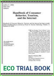 Handbook of Consumer Behavior, Tourism, and the Internet