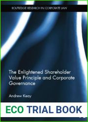 The Enlightened Shareholder Value Principle and Corporate Governance (Routledge Research in Corporate Law)