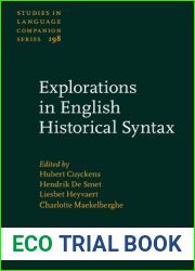 Explorations in English Historical Syntax (Studies in Language Companion Series)
