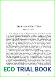The Crisis of Our Time