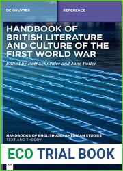 Handbook of British Literature and Culture of the First World War (Handbooks of English and American Studies, 8)