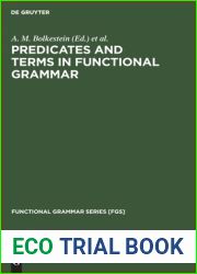 Predicates and Terms in Functional Grammar (Functional Grammar Series, 2)