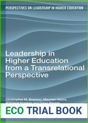 Leadership in Higher Education from a Transrelational Perspective (Perspectives on Leadership in Higher Education)