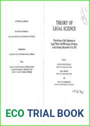 THEORY OF LEGAL SCIENCE Proceedings ofthe Conference on Legal Theory