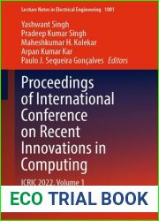 Proceedings of International Conference on Recent Innovations in Computing : ICRIC 2022, Volume 1
