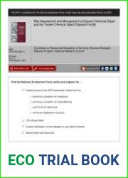 Risk Assessment and Management at Deseret Chemical Depot and the Tooele Chemical Agent Disposal Facility