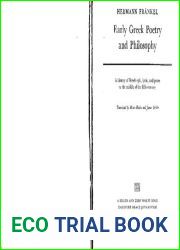 Early Greek Poetry and Philosophy (English and German Edition)