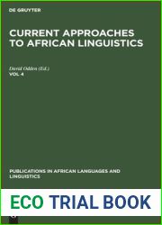 Current Approaches to African Linguistics. Vol 4 (Publications in African Languages and Linguistics, 7)