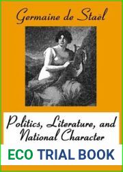Politics, Literature, and National Character by Germaine de Stael (2000-09-19)