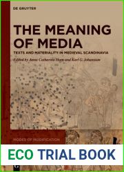 The Meaning of Media: Texts and Materiality in Medieval Scandinavia (Modes of Modification, 1)