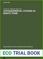 Autosegmental Studies in Bantu tone