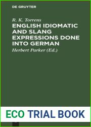 English idiomatic and slang expressions done into German