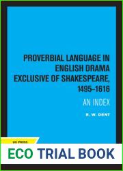 Proverbial Language in English Drama Exclusive of Shakespeare, 1495-1616: An Index