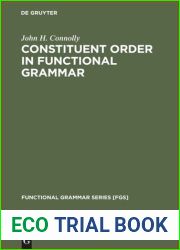 Constituent Order in Functional Grammar