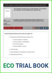 The Potential Consequences of Public Release of Food Safety and Inspection Service Establishment-Specific Data