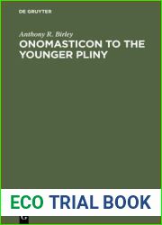 Onomasticon to the Younger Pliny (Philology History)