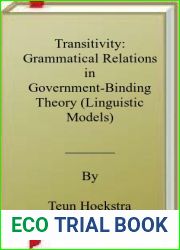 Transitivity: Grammatical Relations in Government-Binding Theory (Linguistic Models)