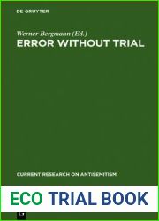 Error Without Trial (Current Research on Antisemitism, 2)