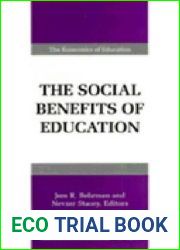 The Social Benefits of Education (Economics Of Education)