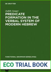 Predicate Formation in the Verbal System of Modern Hebrew