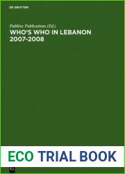 Who|s Who in Lebanon 2007-2008