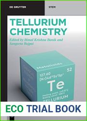 Tellurium Chemistry (De Gruyter STEM)