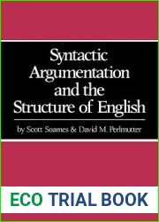 Syntactic Argumentation and the Structure of English