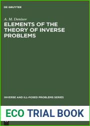 Elements of the Theory of Inverse Problems (Inverse and Ill-Posed Problems Series, 14)
