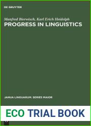 Progress in Linguistics: A Collection of Papers (Janua Linguarum. Series Maior, 43)