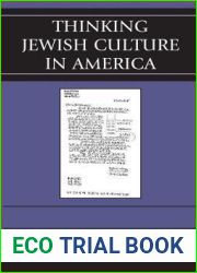 Thinking Jewish Culture in America