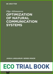 Optimization of natural communication systems