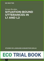 Situation-Bound Utterances in L1 and L2