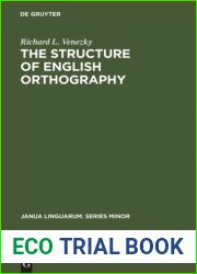 The Structure of English Orthography