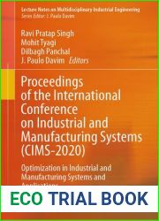 Proceedings of the International Conference on Industrial and Manufacturing Systems