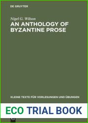 An Anthology of Byzantine Prose