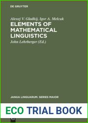 Elements of Mathematical Linguistics