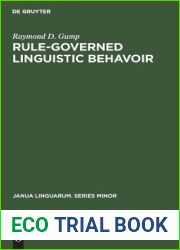 Rule-governed linguistic behavoir (Janua Linguarum. Series Minor, 141)