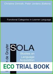 Functional Categories in Learner Language