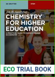 Chemistry for Higher Education: A Practical Guide to Designing a Course in Chemistry (De Gruyter Textbook)