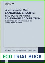 Language-Specific Factors in First Language Acquisition
