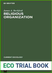 Religious Organization: A Trend Report and Bibliography (Current sociology, 21, 2)