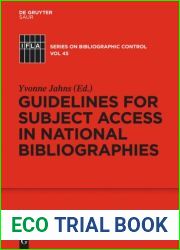 Guidelines for Subject Access in National Bibliographies