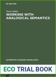 Working With Analogical Semantics: Disambiguation Techniques in Dlt
