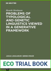 Problems of Typological and Genetic Linguistics Viewed in a Generative Framework (Janua Linguarum. Series minor, 106)