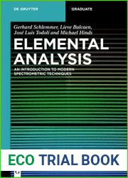 Elemental Analysis: An Introduction to Modern Spectrometric Techniques (De Gruyter Textbook)
